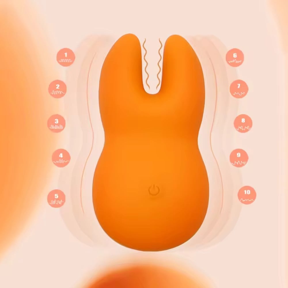 Секс игрушки - Вибратор для клитора с раздвоенным кончиком Sweet Em Velvet Lure, желтый 5