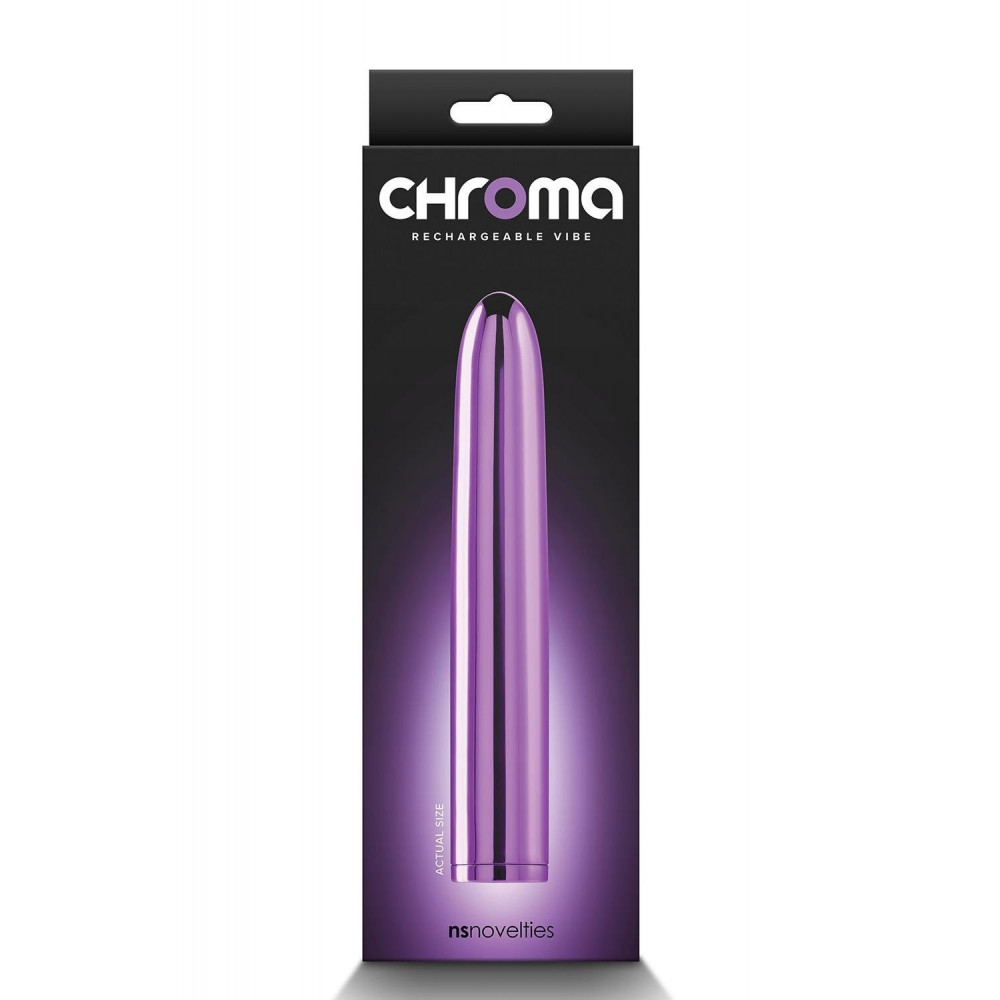 Секс игрушки - Вибратор классический хромированный NS Novelties Chroma фиолетовый 2