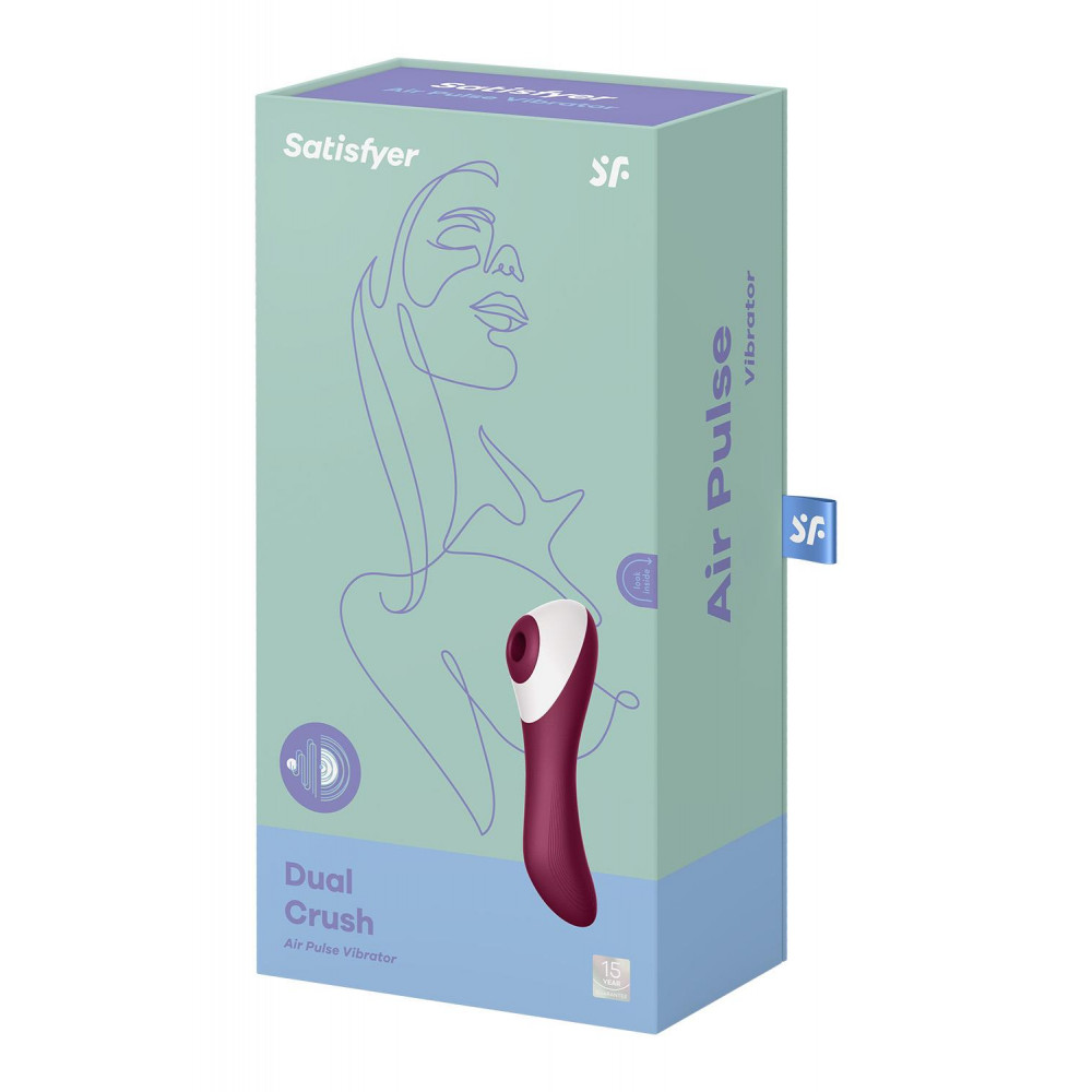 Вибратор - Вакуумний кліторальний стимулятор із вібрацією Satisfyer Dual Crush 3