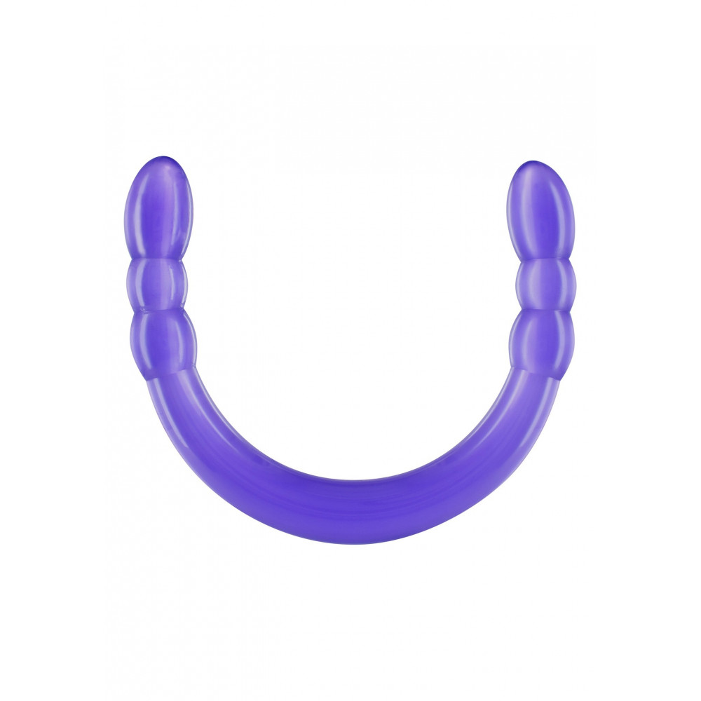 Секс игрушки - Фаллоимитатор двойной, нереалистичный TOY JOY фиолетовый, 45 х 3 см