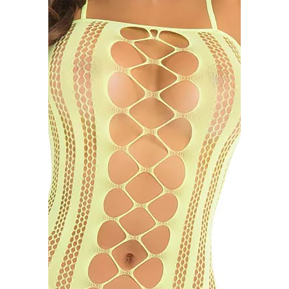 Эротическое белье - Комбинезон FAKE NEWS BODYSTOCKING YELLOW, OS 1