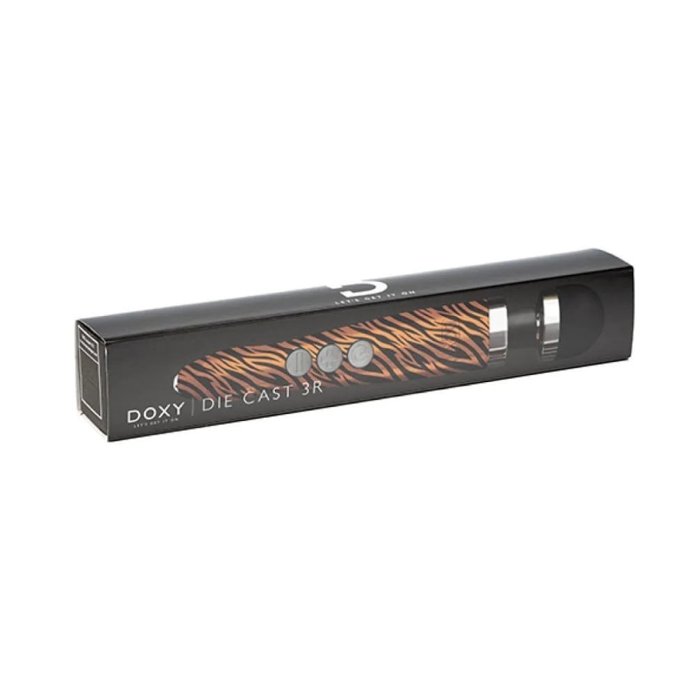 Секс игрушки - Массажер-микрофон Doxy Die Cast 3R Wand Vibrator Tiger, тигровый 5