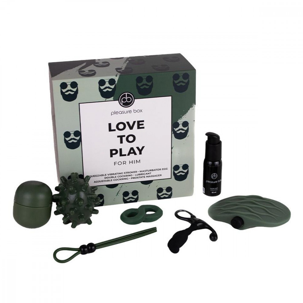 Секс игрушки - Подарочный набор для мужчины Dreamtoys Love To Play For Him 6 предметов, зеленый