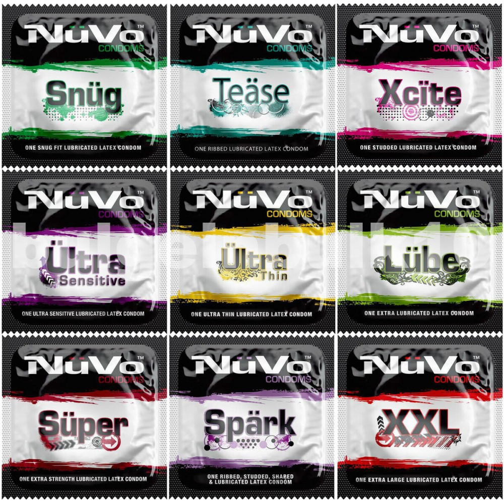 Лубриканты - Презервативы Nuvo Condoms Large со смазкой из латекса премиум-класса 1