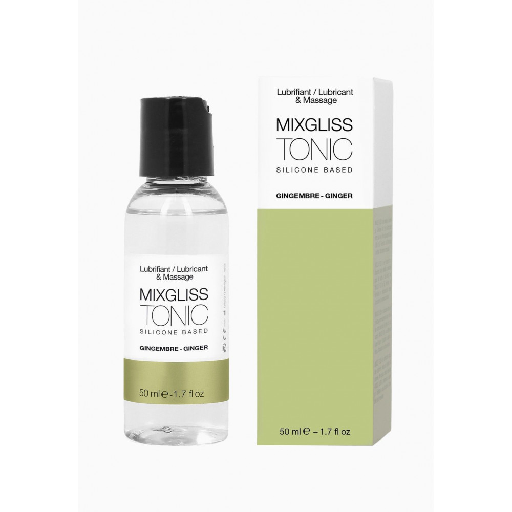 Смазки на силиконовой основе - Лубрикант на силиконовой основе MixGliss TONIC - GINGEMBRE (50 мл) с ароматом имбиря