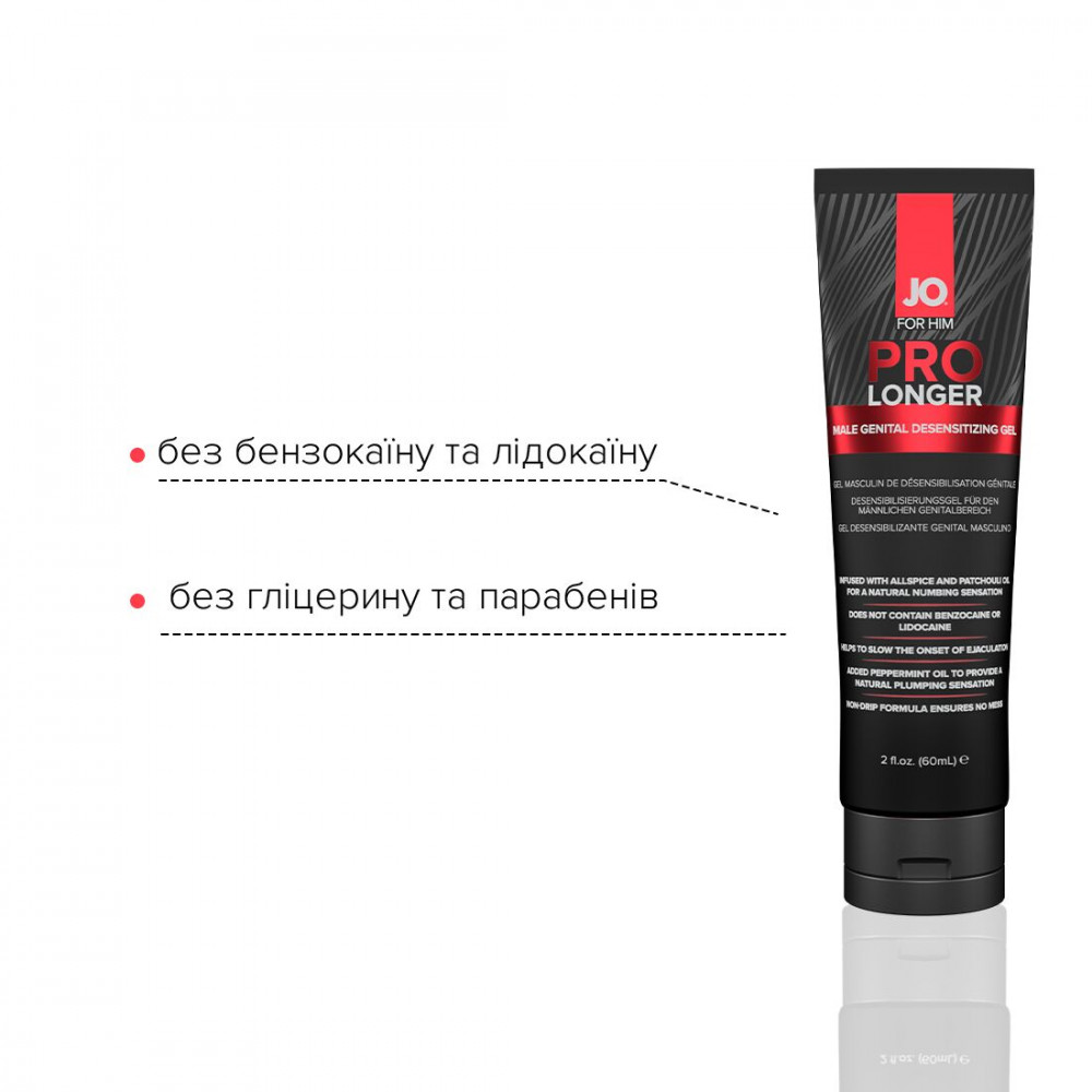 Мужские возбудители - Пролонгер гель System JO Prolonger Gel (60 мл) с маслом перечной мяты, гвоздичного перца и пачули 4