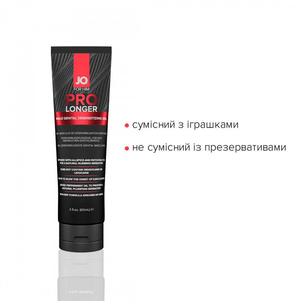 Мужские возбудители - Пролонгер гель System JO Prolonger Gel (60 мл) с маслом перечной мяты, гвоздичного перца и пачули 3