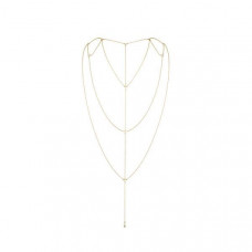 Цепочка для спины Bijoux Indiscrets Magnifique Back and Cleavage Chain - Gold, украшение для тела