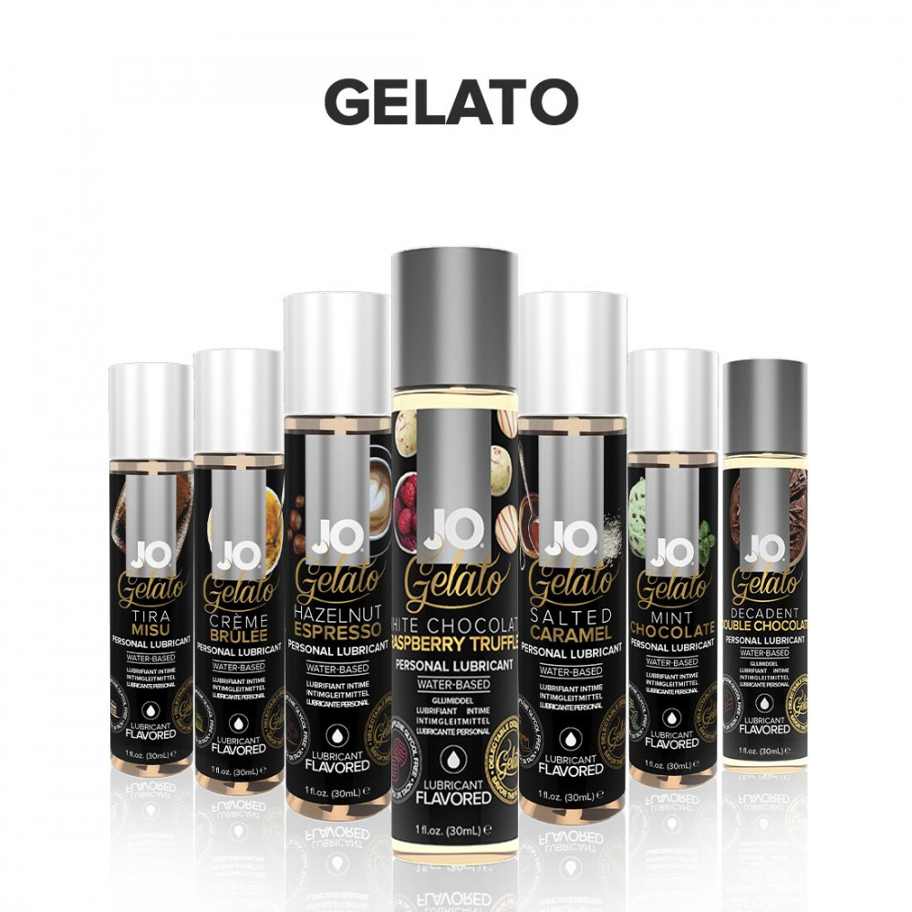 Оральные смазки - Смазка на водной основе System JO GELATO White Chocolate Raspberry (120 мл) без сахара и парабенов 1