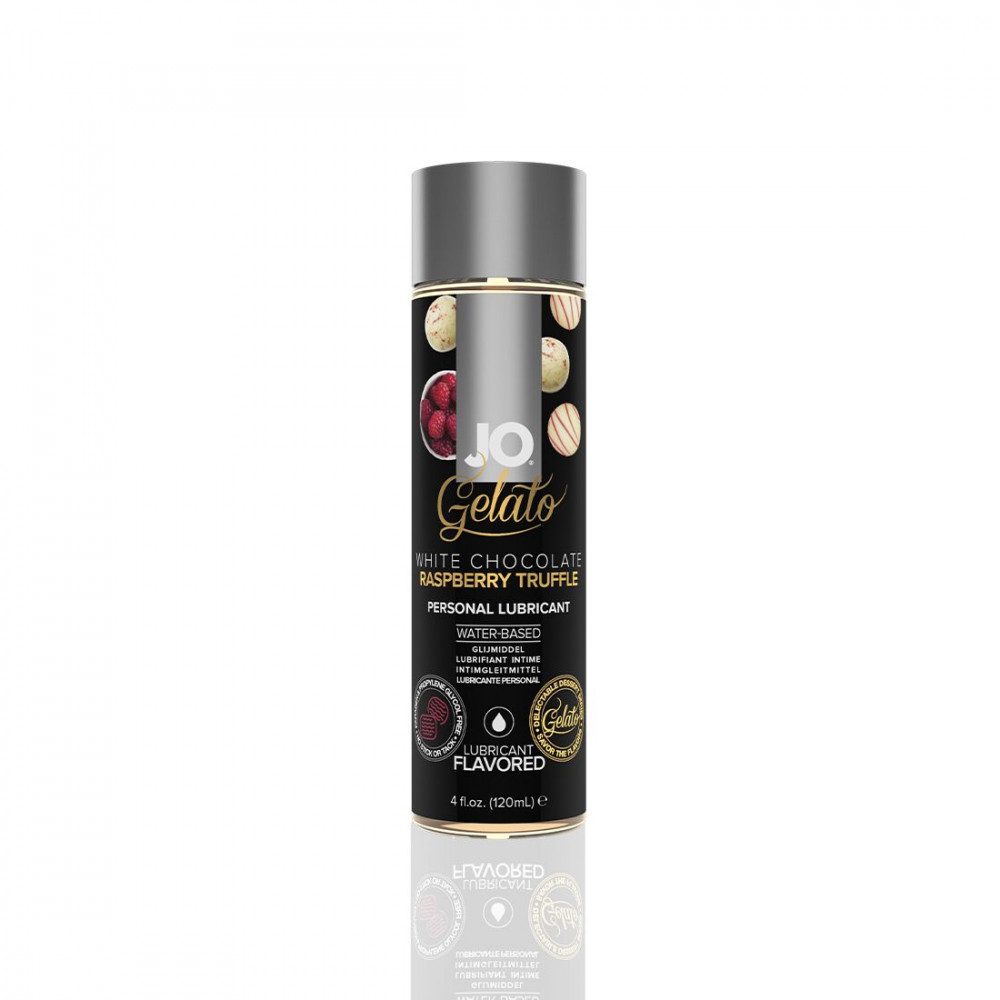 Оральные смазки - Смазка на водной основе System JO GELATO White Chocolate Raspberry (120 мл) без сахара и парабенов