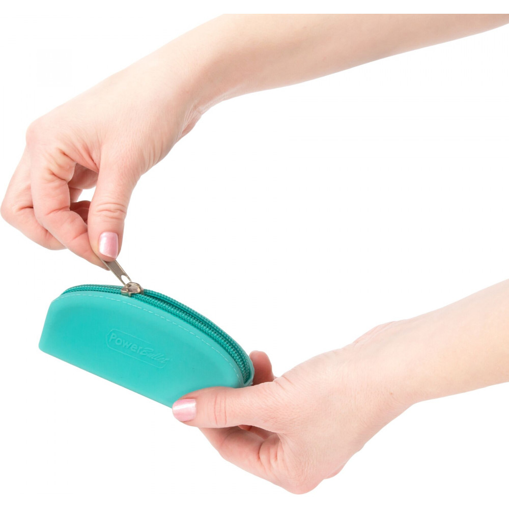  - Сумка для хранения секс-игрушек PowerBullet - Silicone Storage Zippered Bag Teal  3