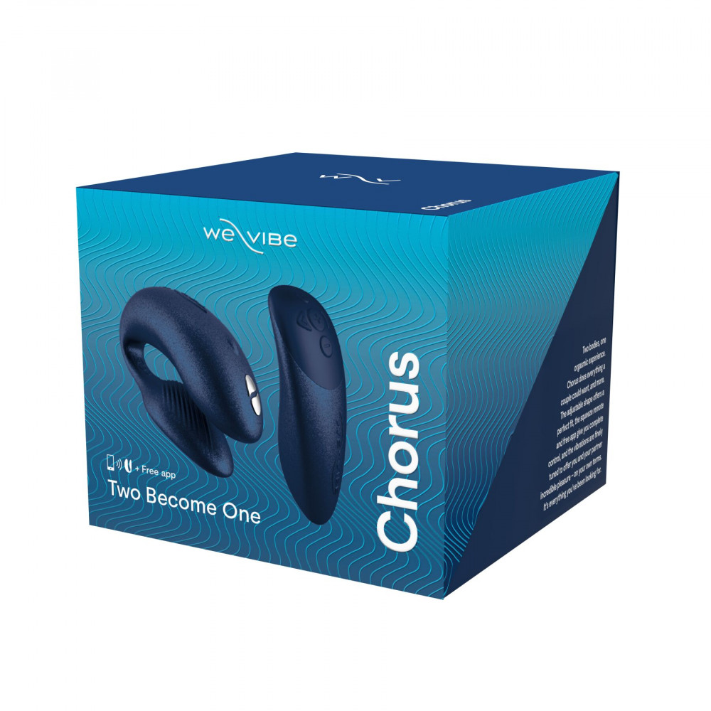 Вибраторы для пар - Смарт-вибратор для пар We-Vibe Chorus Cosmic Blue, сенсорное управление вибрациями сжатием пульта 2