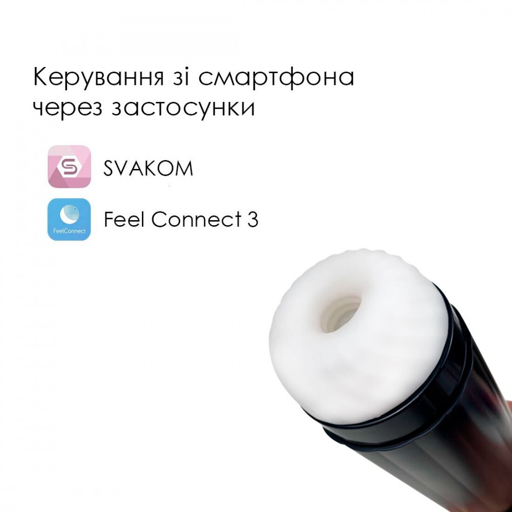 Мастурбаторы с вибрацией - Интерактивный смарт-мастурбатор Svakom Hannes Neo, подогрев до 38°C 6