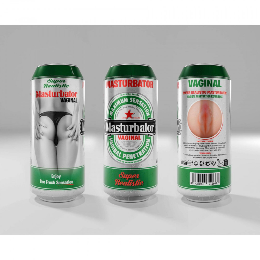 Мастурбаторы вагины - Мастурбатор-вагина Alive Heineken Vagina II в виде банки пива 7