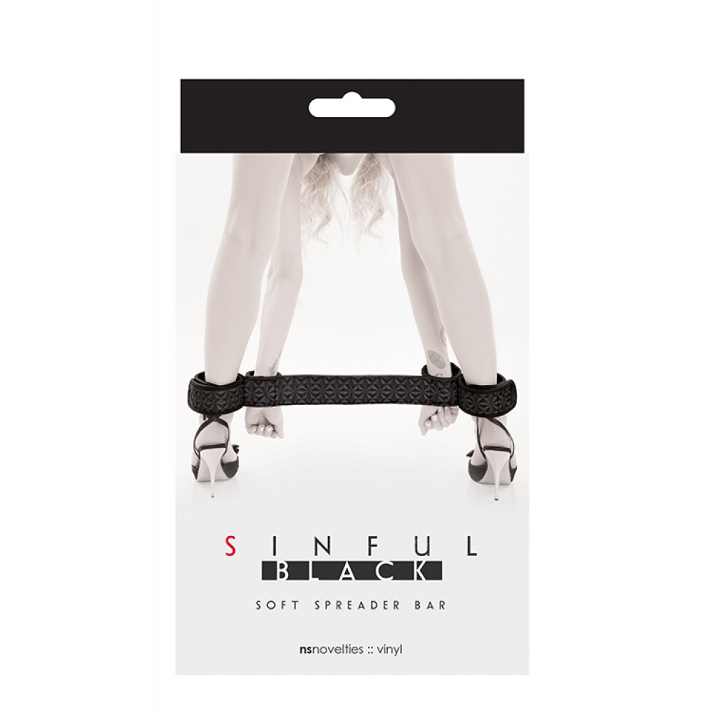Наручники, веревки, бондажы, поножи - Система фиксации NS Novelties SINFUL SOFT SPREADER BAR BLACK