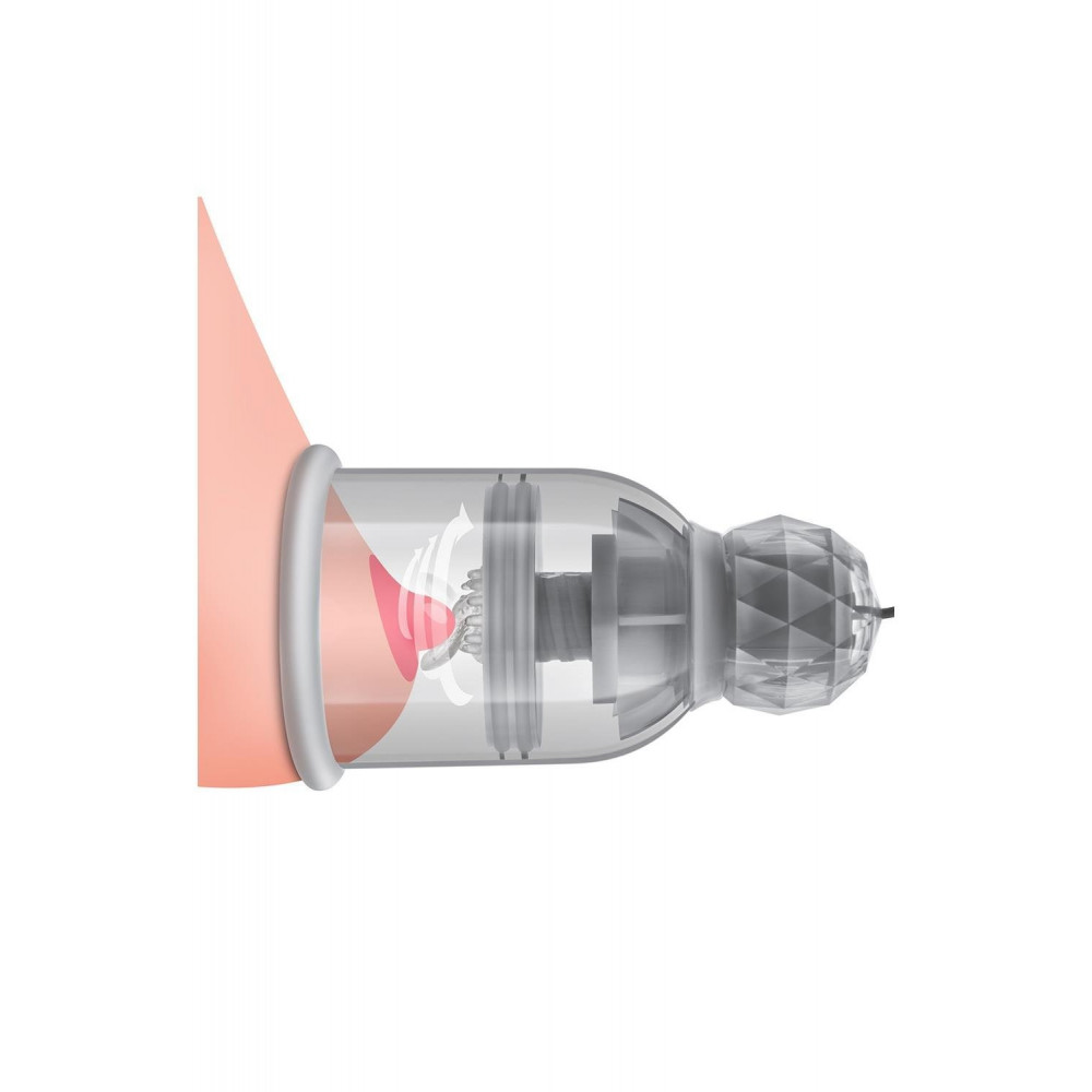 Секс игрушки - Вакуумные помпы для сосков Blush Temptasia Titilator с массажерами, прозрачные 5
