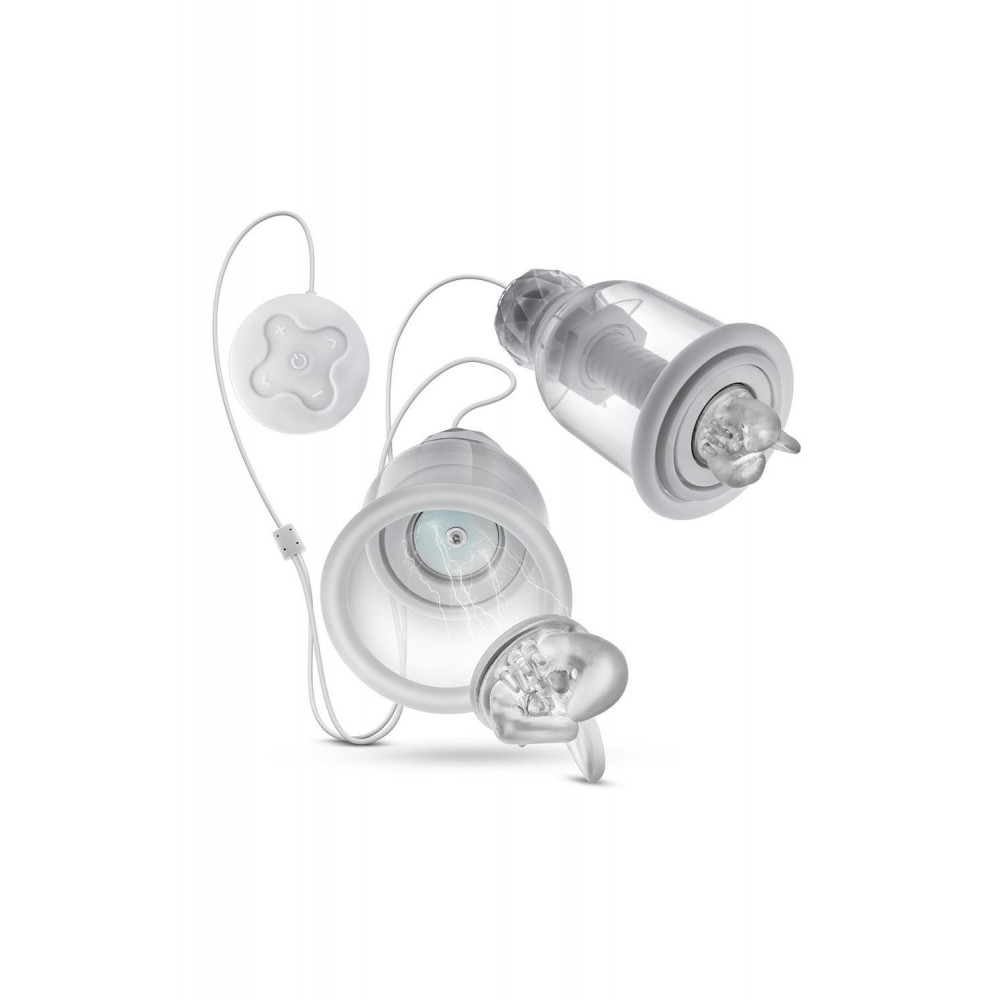 Секс игрушки - Вакуумные помпы для сосков Blush Temptasia Titilator с массажерами, прозрачные 2