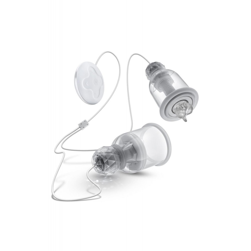 Секс игрушки - Вакуумные помпы для сосков Blush Temptasia Titilator с массажерами, прозрачные 1