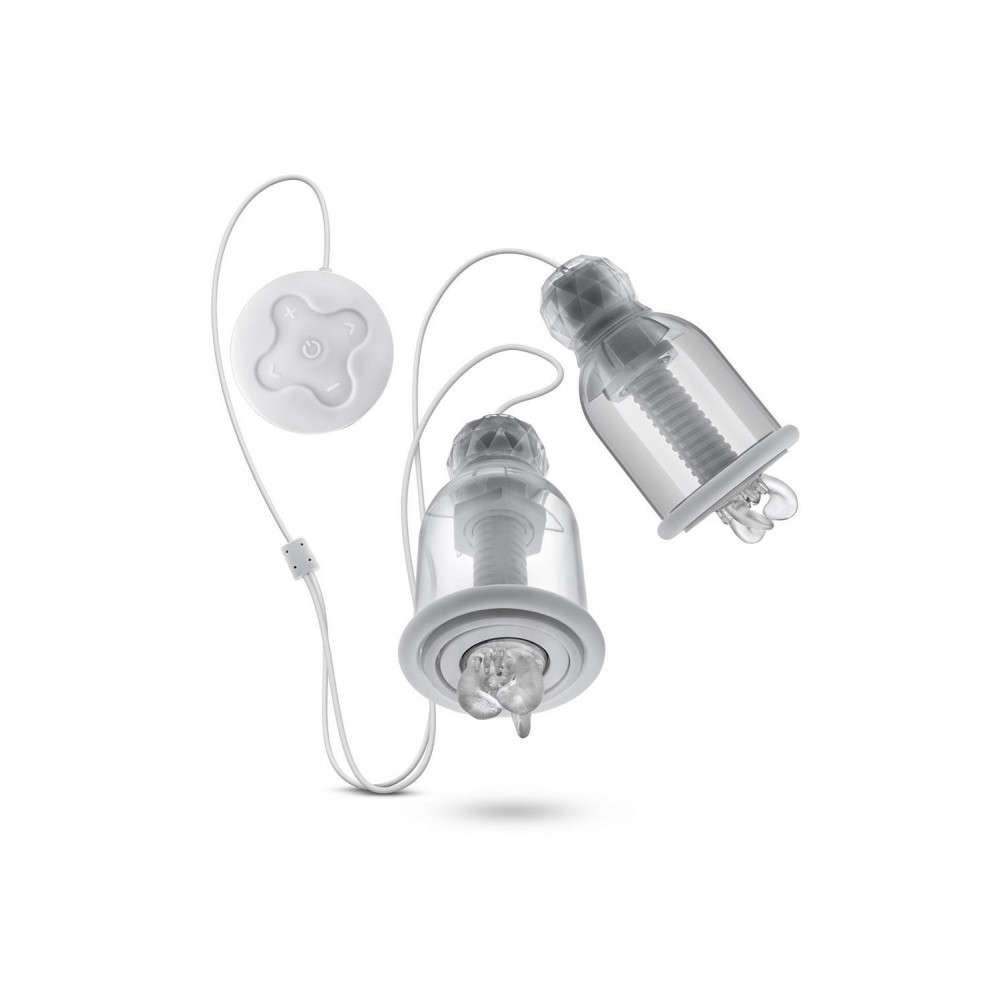 Секс игрушки - Вакуумные помпы для сосков Blush Temptasia Titilator с массажерами, прозрачные