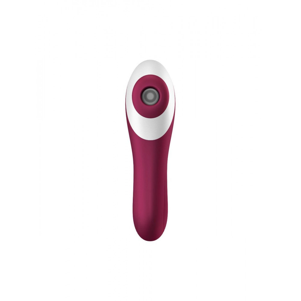 Вибраторы вакуумные - Вакуумный стимулятор с вибрацией Satisfyer Dual Crush Wine Red 3