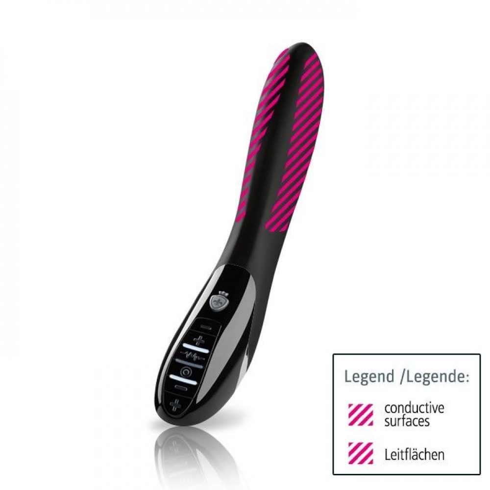 Электростимуляторы - Вибратор с электростимуляцией MYSTIM Electric Eric E-Stim Vibrator - Black 1