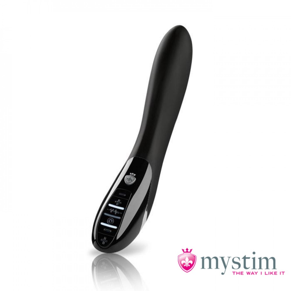 Электростимуляторы - Вибратор с электростимуляцией MYSTIM Electric Eric E-Stim Vibrator - Black