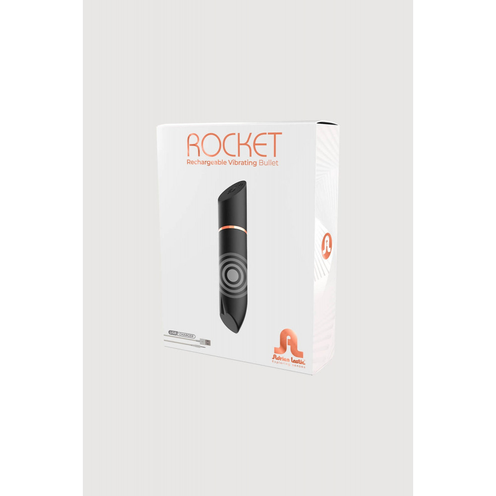 Секс игрушки - Вибропуля в виде помады Adrien Lastic Rocket черная 5