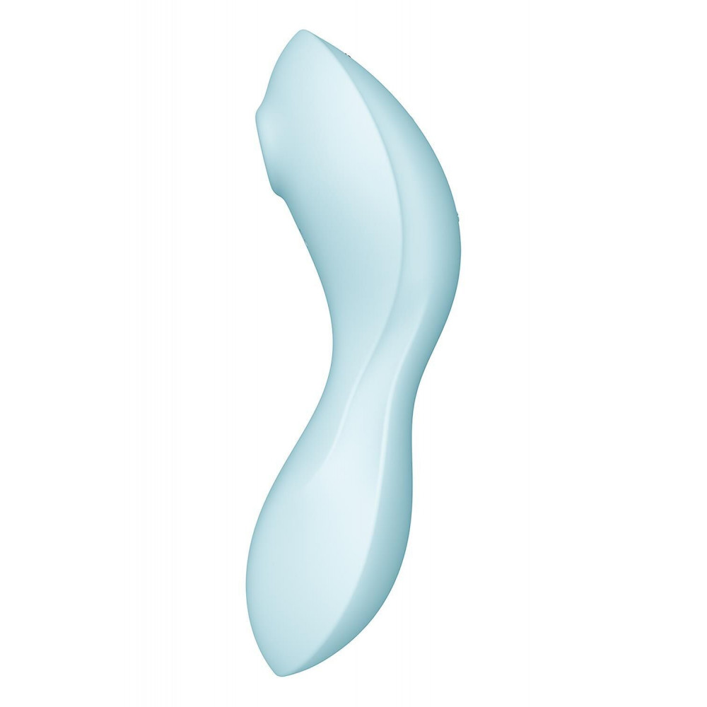 Уценка - Вакуумный смарт-стимулятор с вибрацией Satisfyer Curvy Trinity 5 (Blue) (порвана упаковка!!!) 4