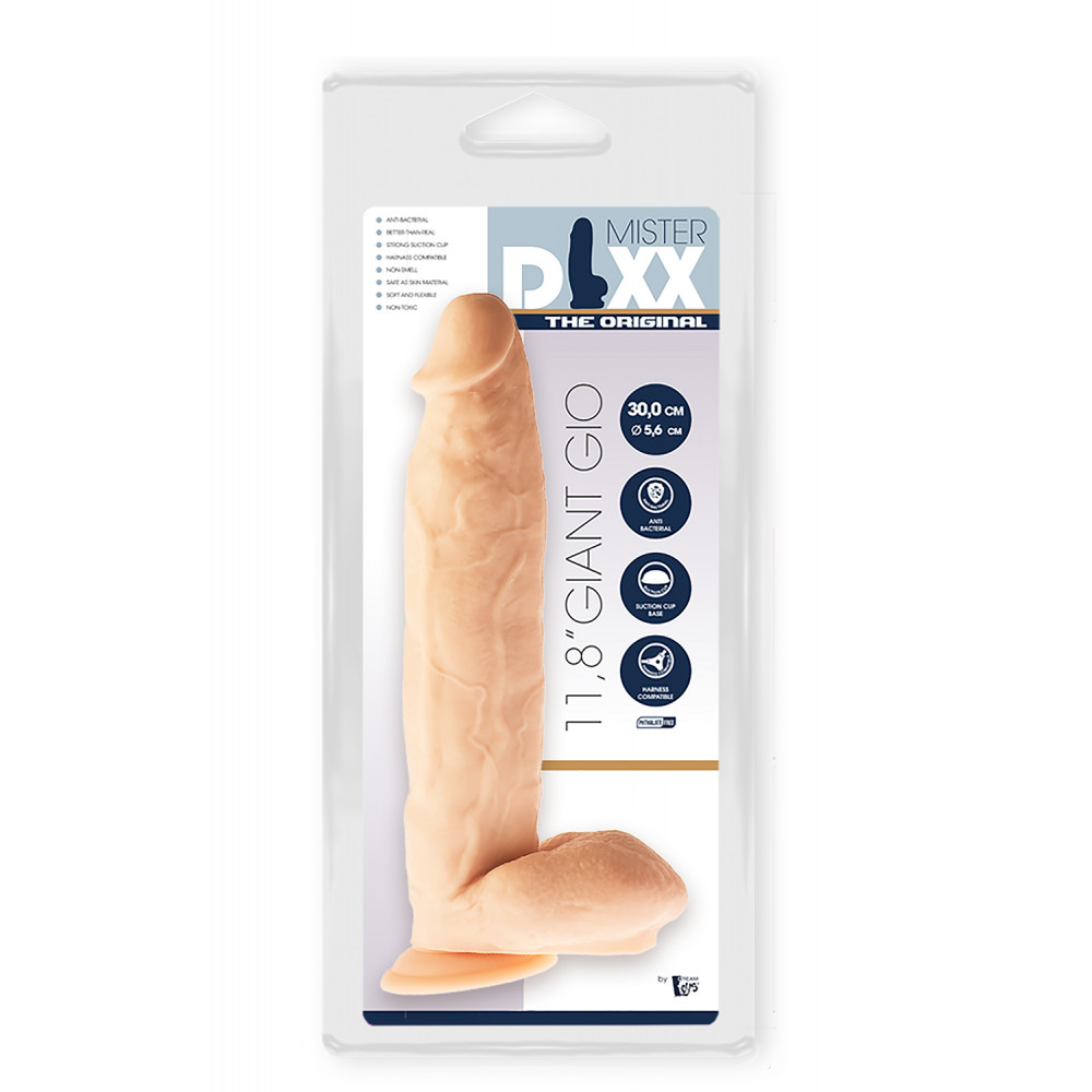 Фаллоимитаторы реалистичные - Гибкий фаллоимитатор Гигант MR. DIXX GIANT GIO 11.8INCH DILDO 2