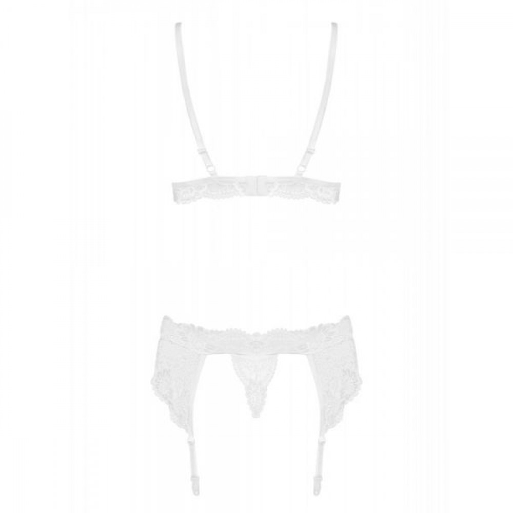 Эротическое белье - Комплект Obsessive 810-SEG-2 3 pcs set white S/M 3