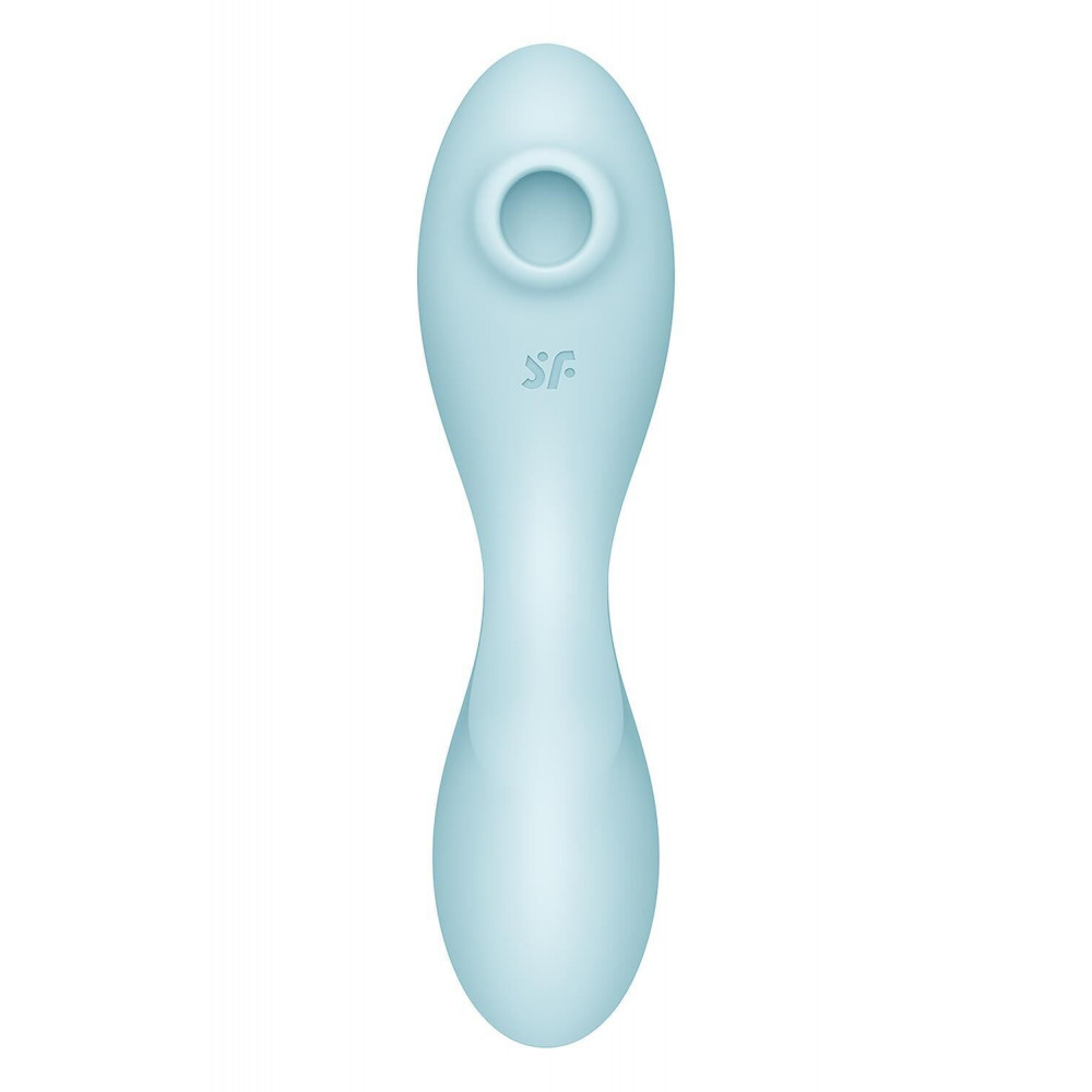 Уценка - Вакуумный смарт-стимулятор с вибрацией Satisfyer Curvy Trinity 5 (Blue) (порвана упаковка!!!) 2