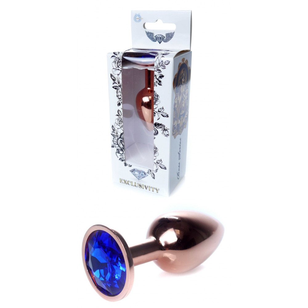 Анальные игрушки - Анальная пробка Boss Series - Jewellery Red Gold PLUG Dark Blue S, BS6400114