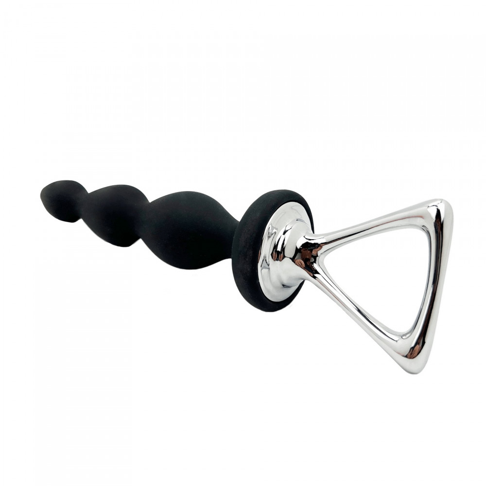 Секс игрушки - Анальный стимулятор-елочка Adrien Lastic Arrow с металлическим держателем, черный 2