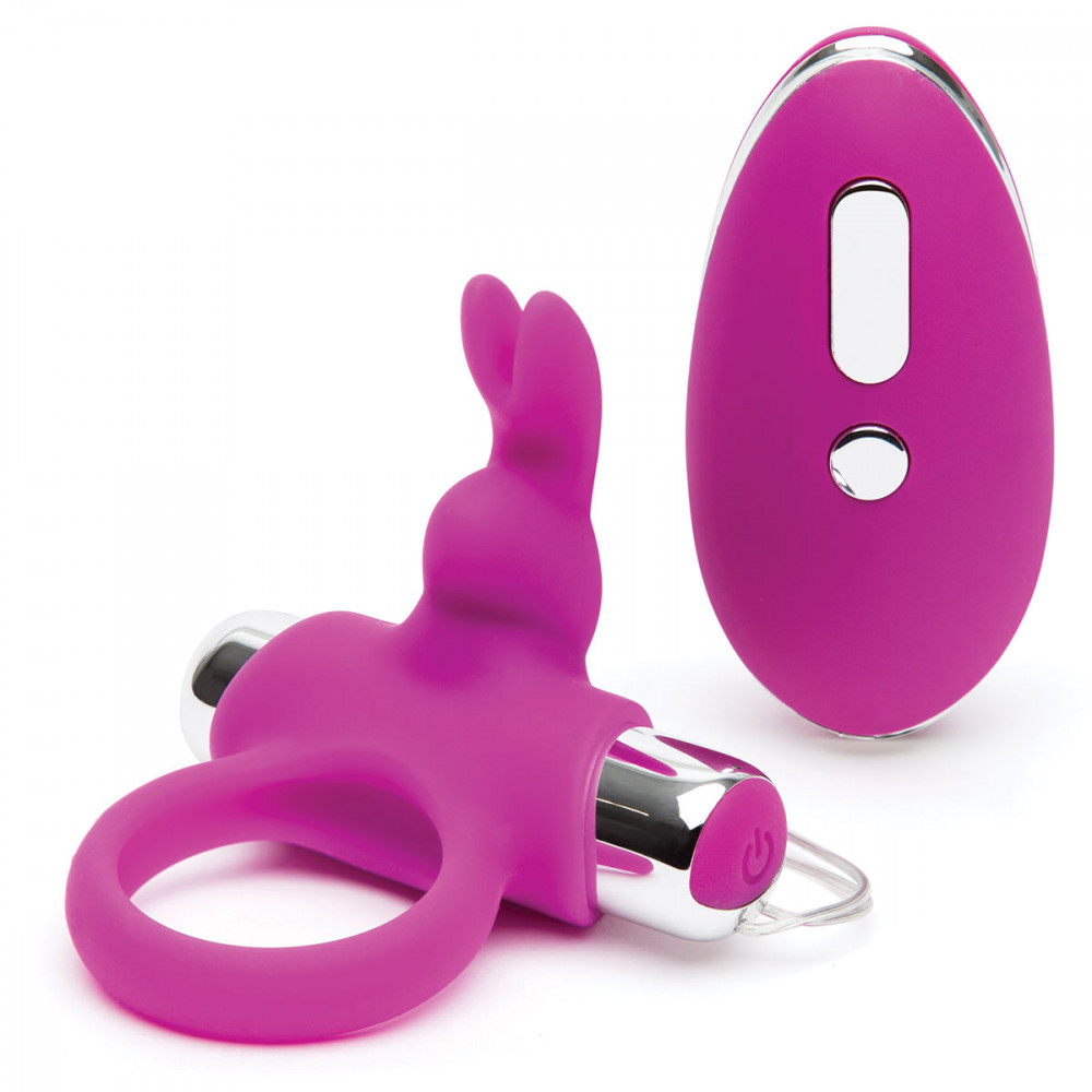 Эрекционные кольца с вибрацией - Эрекционное кольцо с вибрацией Happy Rabbit Remote Control Cock Ring