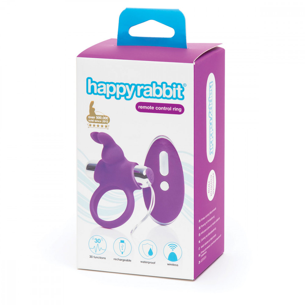 Эрекционные кольца с вибрацией - Эрекционное кольцо с вибрацией Happy Rabbit Remote Control Cock Ring 1