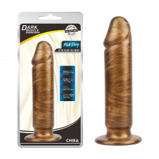 Фаллоимитатор реалистичный гигантский Chisa Dark Muscle на присоске, золотой
