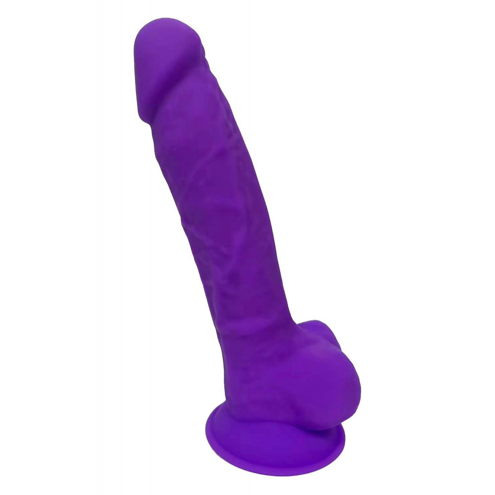 Секс игрушки - Фаллоимитатор реалистичный Dream Toys Real Love на присоске с мошонкой, фиолетовый 1