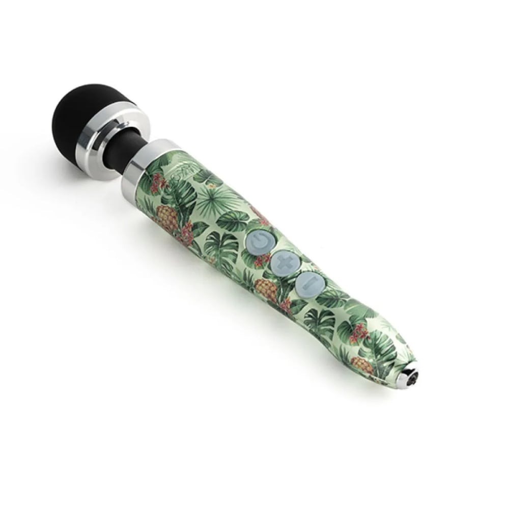 Секс игрушки - Массажер-микрофон Doxy Die Cast 3R Wand Vibrator Pineapple, с ананасами, зеленый 9