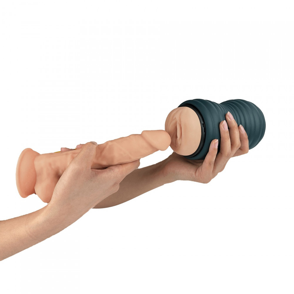 Секс игрушки - Мастурбатор вагина из киберкожи Adrien Lastic Siltex Ultra, бежевый в серой колбе 4