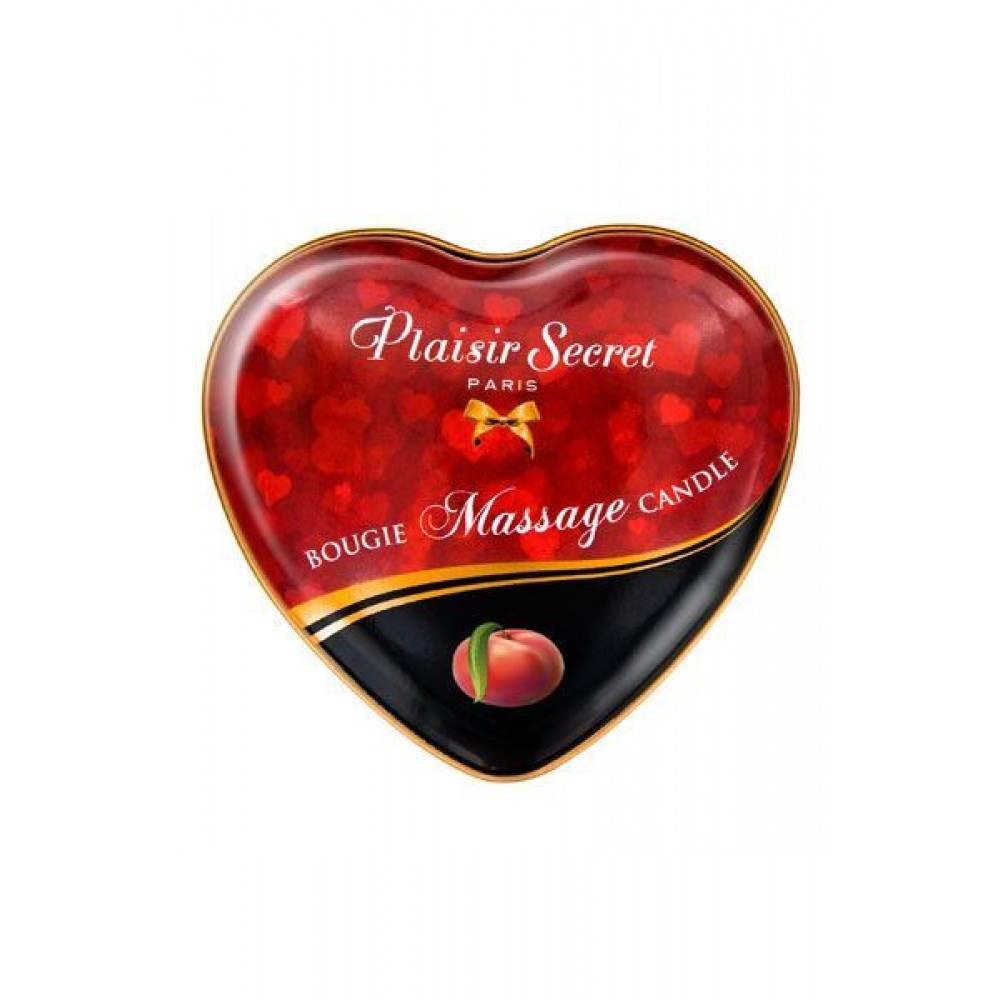 Массажные свечи - Массажная свеча-сердечко Plaisirs Secrets Peach (35 мл) 2