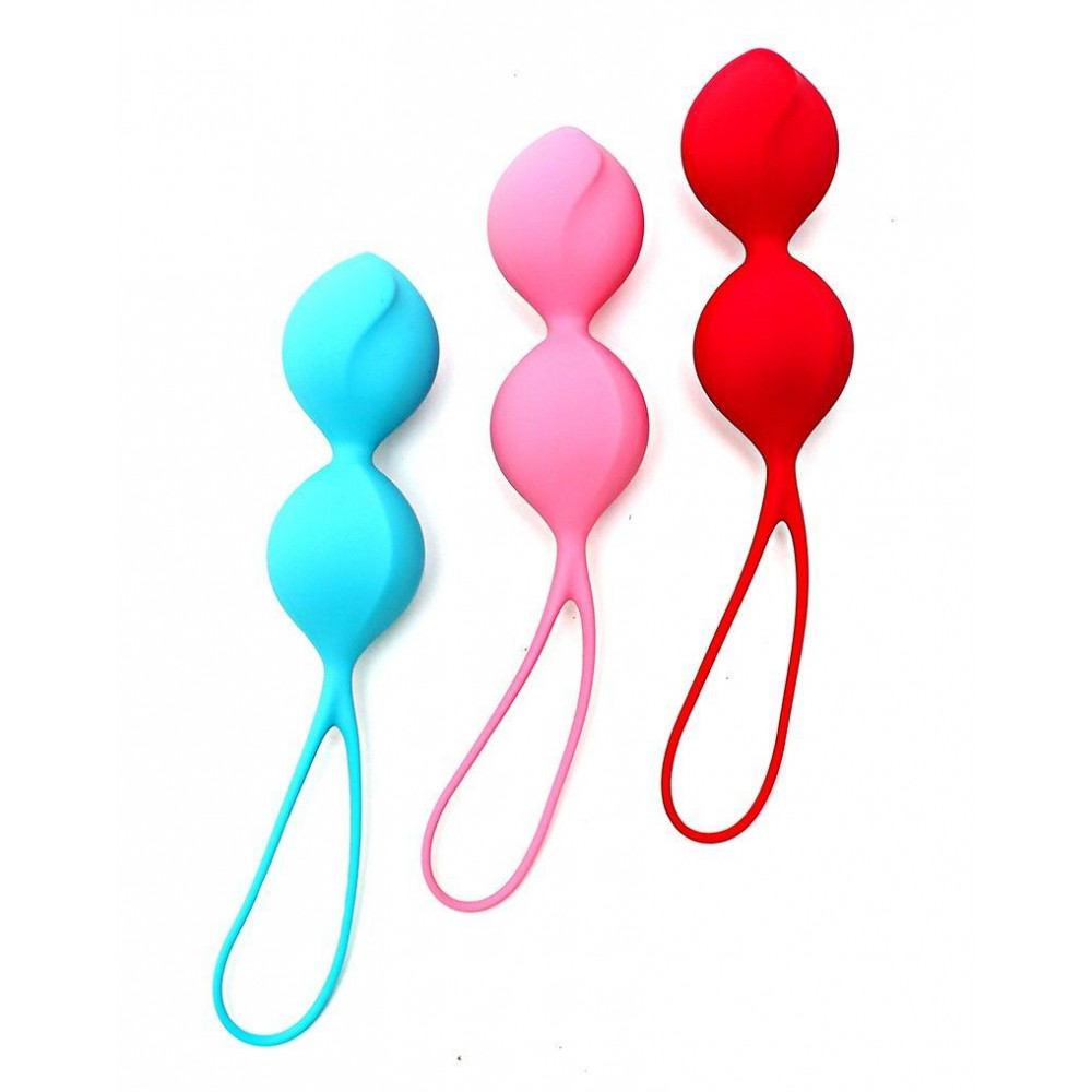 Вагинальные шарики - Вагинальные шарики Satisfyer V Balls (3 пары), диаметр 3,4см, масса 79-114-150г, монолитные 3