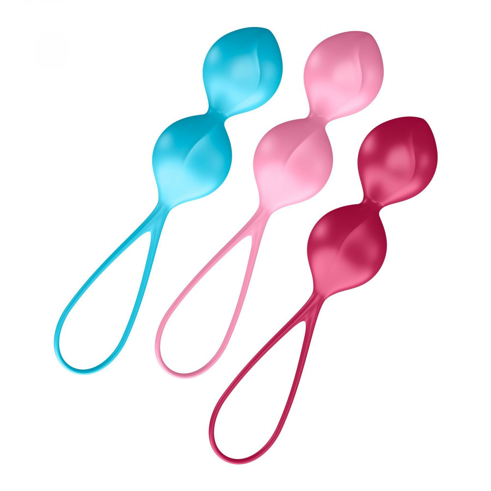 Вагинальные шарики - Вагинальные шарики Satisfyer V Balls (3 пары), диаметр 3,4см, масса 79-114-150г, монолитные