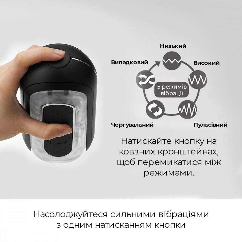 Мастурбаторы с вибрацией - Вибромастурбатор Tenga Flip Zero Electronic Vibration Black, изменяемая интенсивность, раскладной 6