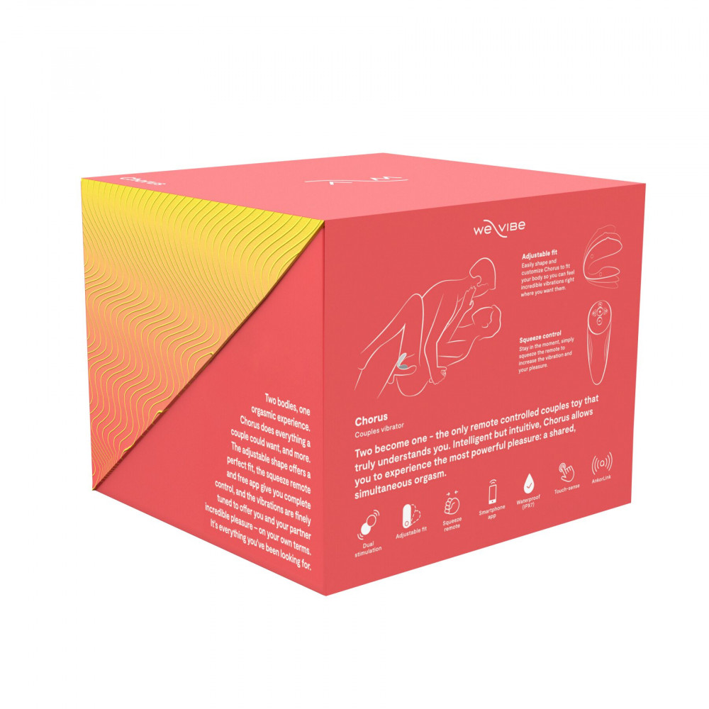 Вибраторы для пар - Смарт-вибратор для пар We-Vibe Chorus Crave Coral, сенсорное управление вибрациями сжатием пульта 1