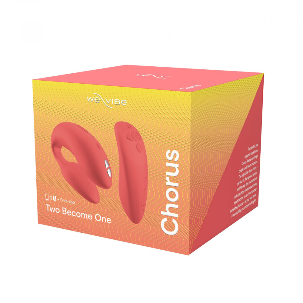 Вибраторы для пар - Смарт-вибратор для пар We-Vibe Chorus Crave Coral, сенсорное управление вибрациями сжатием пульта 2