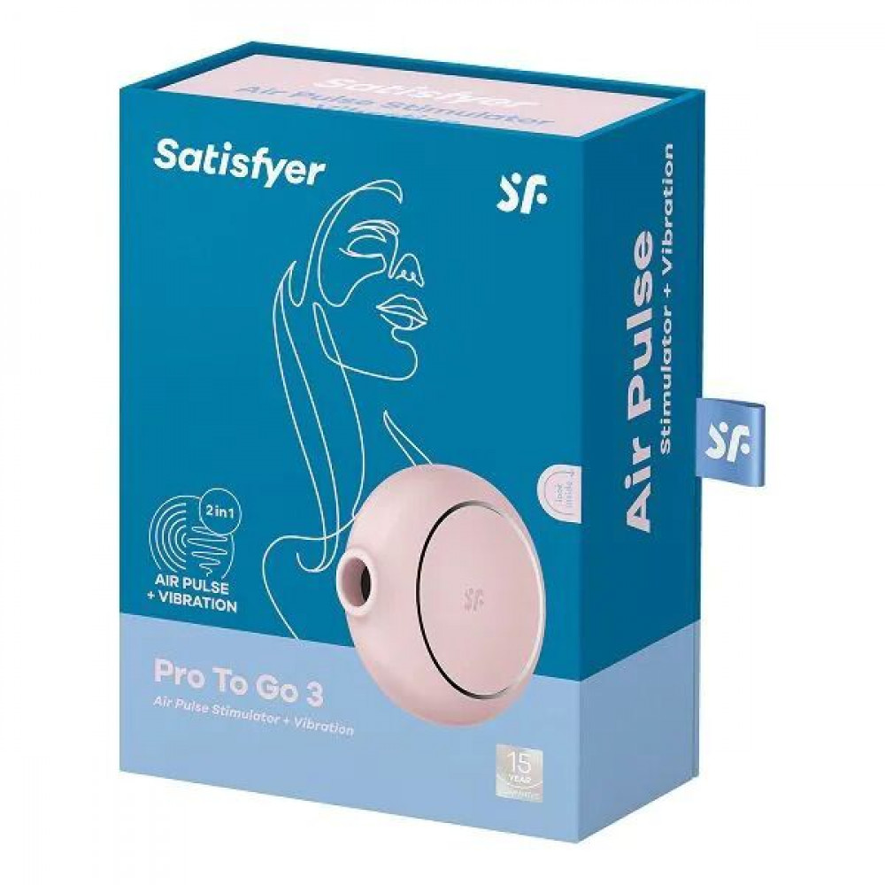 Вибраторы вакуумные - Вакуумный стимулятор Satisfyer Pro To Go 3 Rose 1
