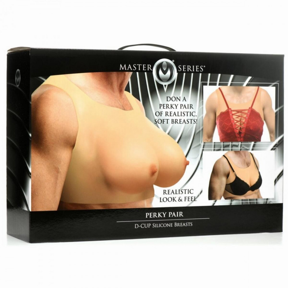  - Накладная силиконовая грудь Master Series Perky Pair D-Cup Silicone Breasts 4