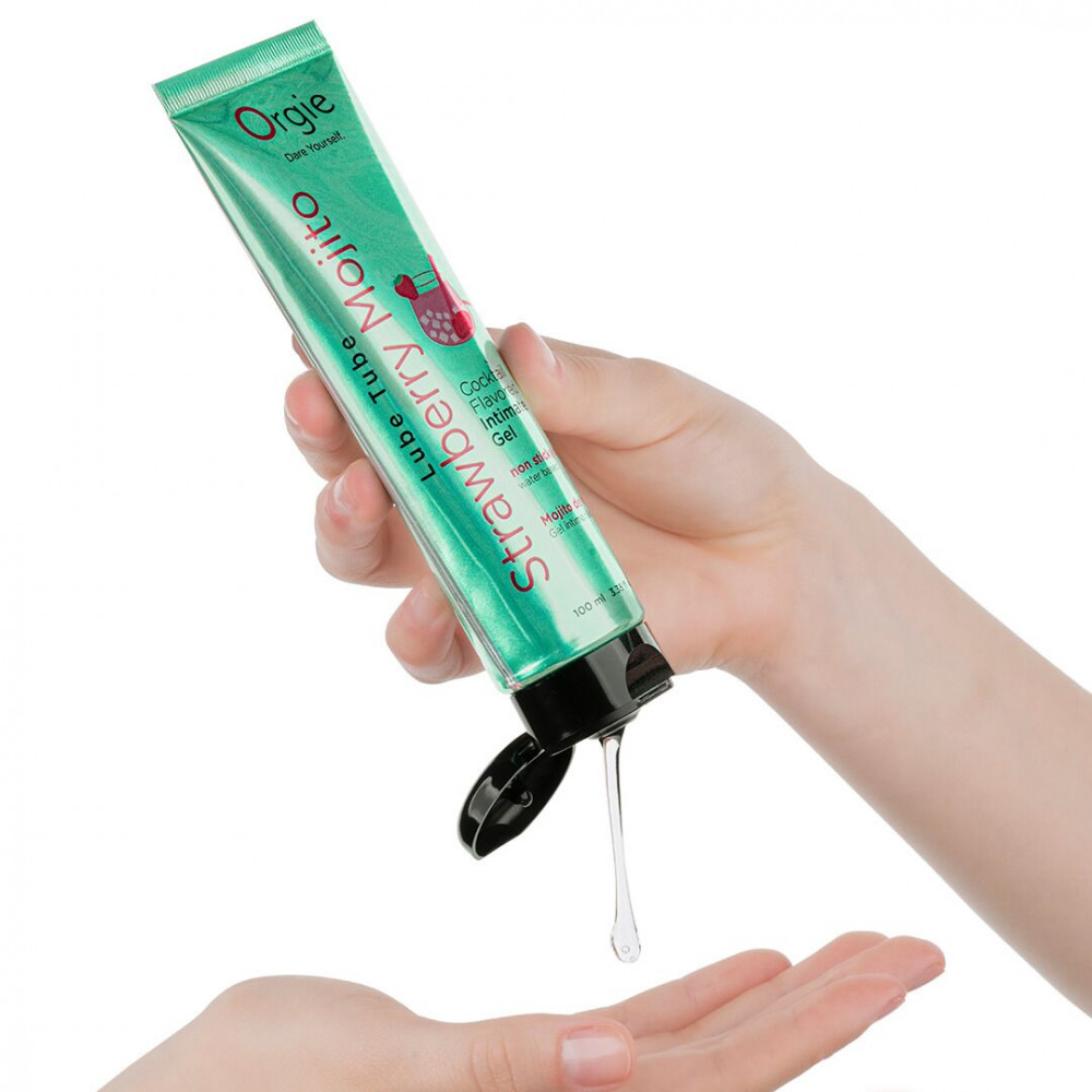 Оральные смазки - Лубрикант на водной основе Orgie - Lube Tube Strawberry Mojito (100 мл) 1