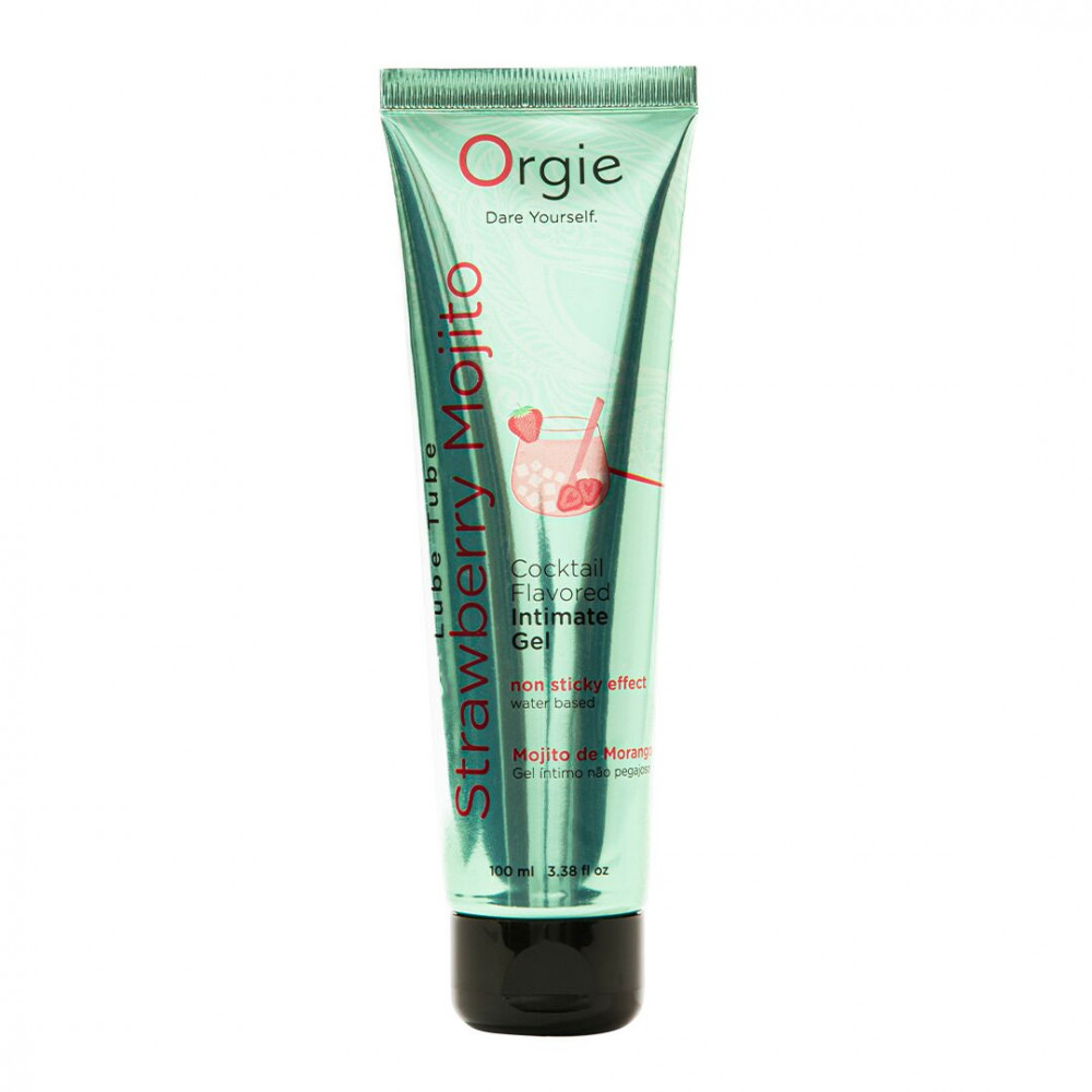 Оральные смазки - Лубрикант на водной основе Orgie - Lube Tube Strawberry Mojito (100 мл)