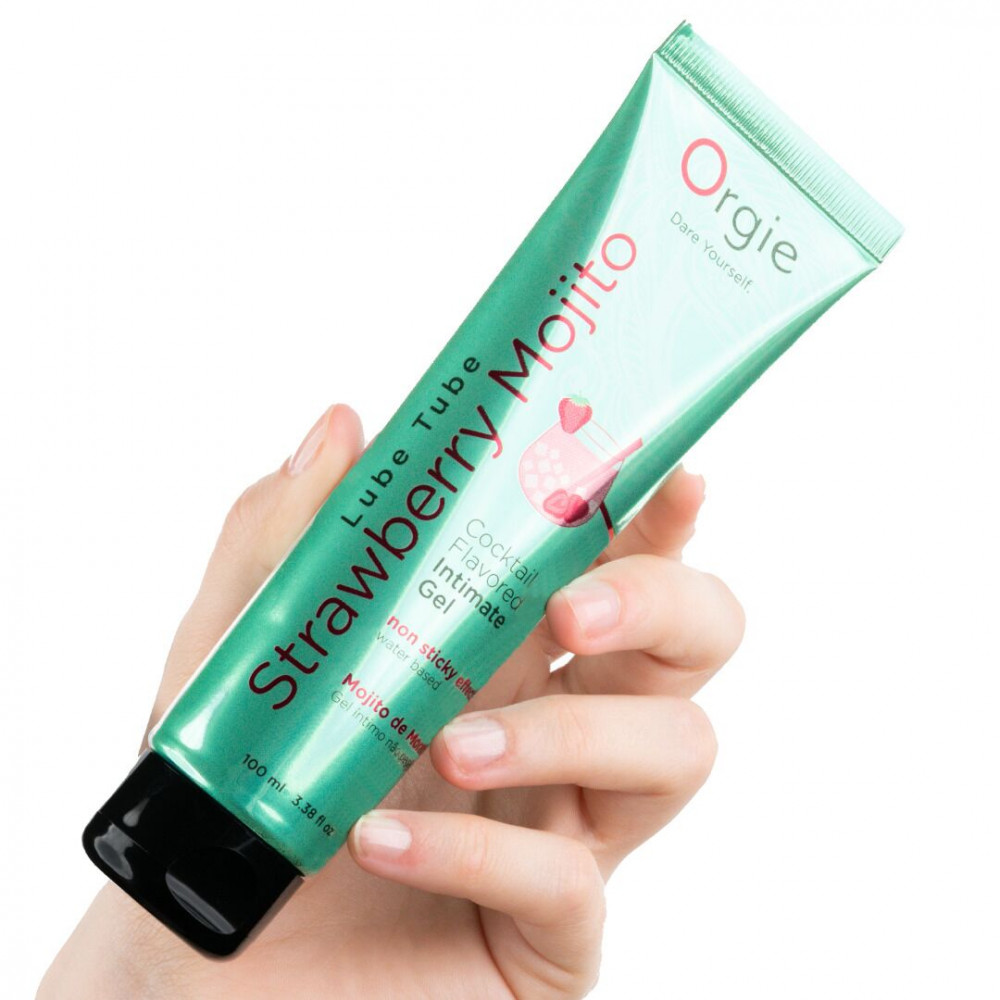 Оральные смазки - Лубрикант на водной основе Orgie - Lube Tube Strawberry Mojito (100 мл) 3